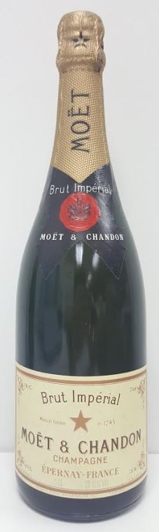 Moet and Chandon Champagne Label (1964), Label reads: Brut…