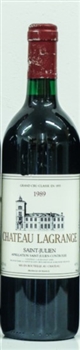 Chateau Lagrange 1989 (slightly damage label)