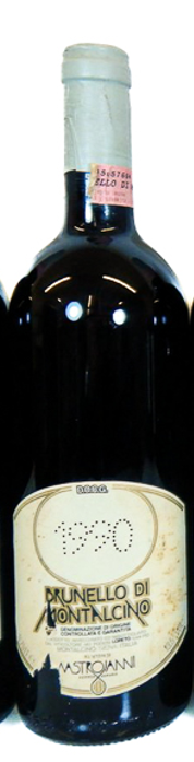 Mastrojanni Brunello di Montalcino 1990 (damage label)